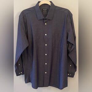 Navy Blue Nautica mens dress shirt size 16.5